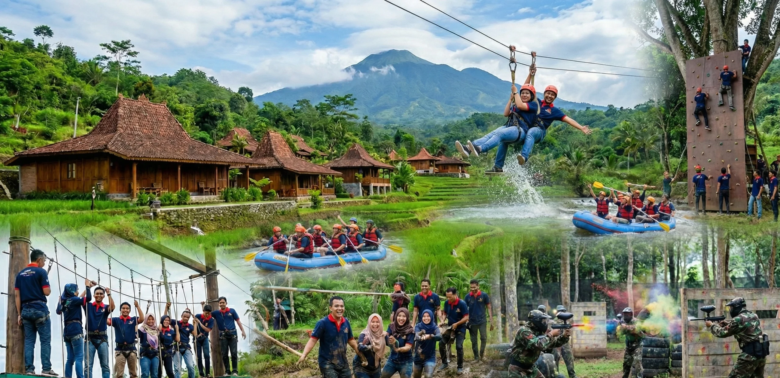 Aktivitas team building seru oleh First Outbound di Pacet