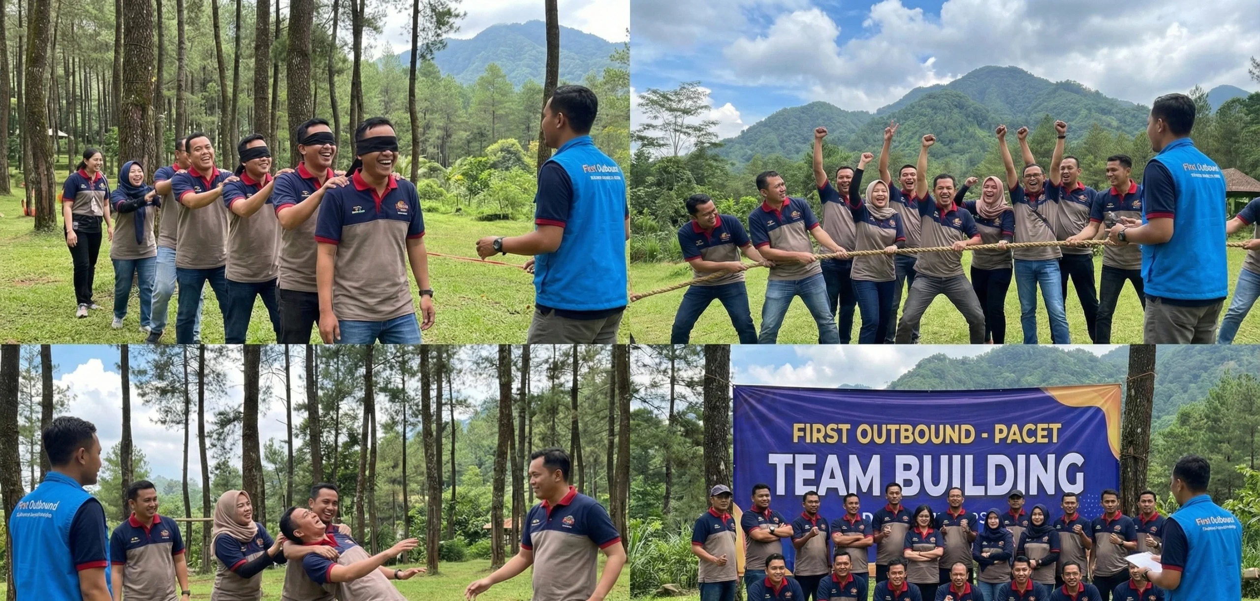 Aktivitas Team Building Seru Outbound Pacet oleh First Outbound
